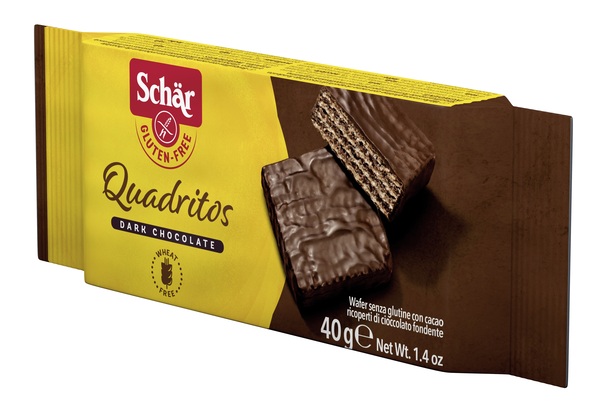 SCHAR QUADRITOS WAFER CON CACAO RICOPERTI DI CIOCCOLATO FONDENTE 40 G - Pharmaleader