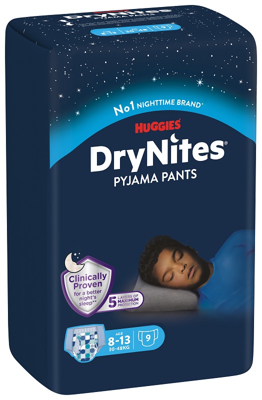 PANNOLINO HUGGIES DRYNITES 8/13 ANNI BOY L 30/48KG 9 PEZZI - Pharmaleader