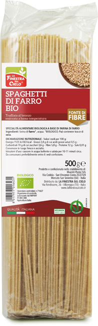 SPAGHETTI DI FARRO BIO 500 G - Pharmaleader