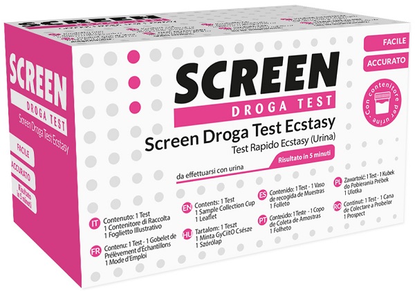 SCREEN DROGA TEST ECSTASY TEST ANTIDROGA CON CONTENITORE URINA - Pharmaleader