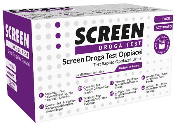 SCREEN DROGA TEST OPPIACEI TEST ANTIDROGA CON CONTENITORE URINA - Pharmaleader