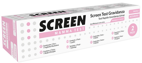 SCREEN TEST ORMONE HCG GRAVIDANZA NELL'URINA SCREEN TEST HCG 2 PEZZI - Pharmaleader