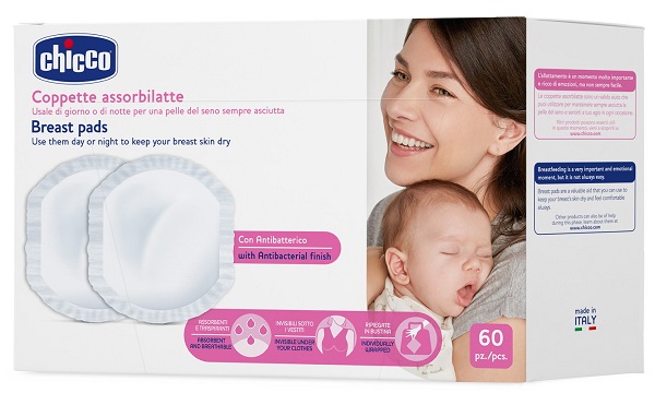 CHICCO COPPETTA ASSORBILATTE ANTIBATTERICA 60 PEZZI - Pharmaleader