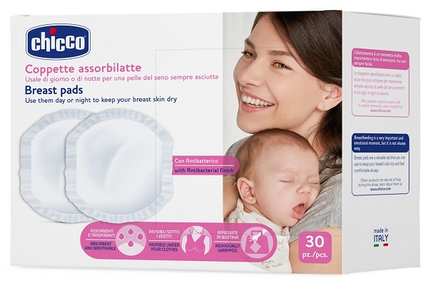 CHICCO COPPETTA ASSORBILATTE ANTIBATTERICA 30 PEZZI - Pharmaleader
