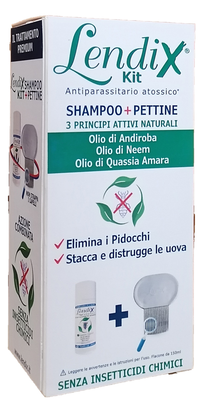 LENDIX KIT SHAMPOO 150ML + PETTINE PREMIUM ANTIPIDOCCHI - Pharmaleader