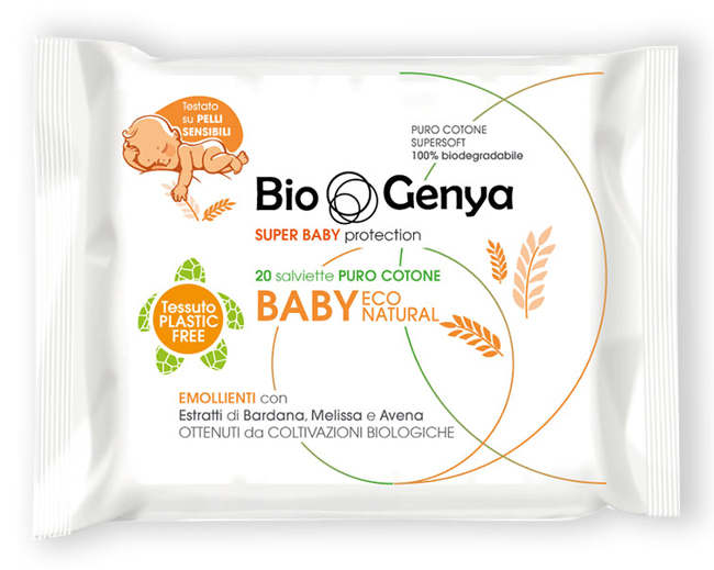 BIOGENYA ECO NATURAL SALVIETTINA BABY COTONE 20 PEZZI - Pharmaleader