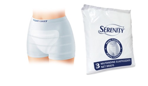 MUTANDINA A RETE PER INCONTINENZA SERENITY PANTY COMFORT S 3 PEZZI - Pharmaleader
