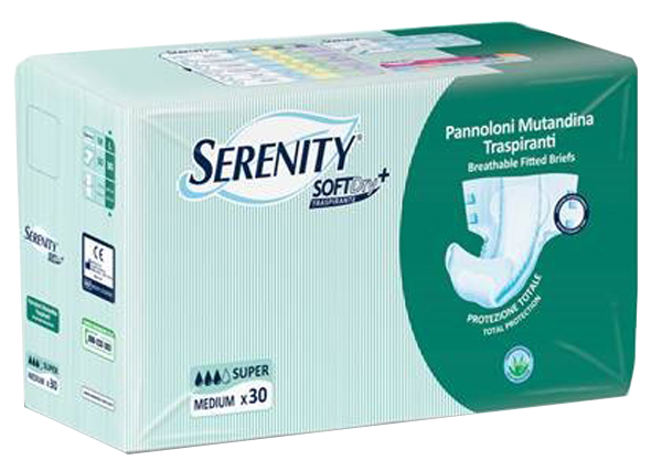 PANNOLONE PER INCONTINENZA A MUTANDINA SERENITY SOFTDRY+ ALOE SUPER MEDIUM 30 PEZZI - Pharmaleader