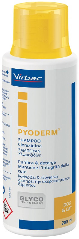 PYODERM SHAMPOO CLOREXIDINA PURIFICA E DETERGE CANE E GATTO 200 ML - Pharmaleader