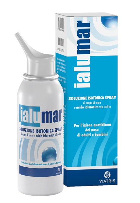 SOLUZIONE ISOTONICA SPRAY DI ACQUA DI MARE ACIDO IALURONICO SALE SODICO PER IGIENE NASO ADULTI E BAMBINI 100ML - Pharmaleader