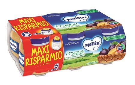 MELLIN OMOGENEIZZATO PRUGNA MELA 100 G 6 PEZZI - Pharmaleader