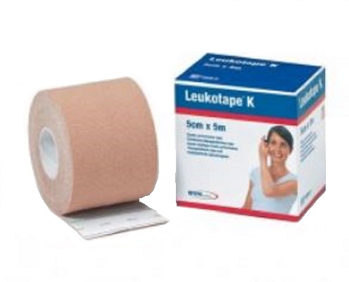 BENDA ADESIVA LEUKOTAPE K PER TAPING FISIOTERAPICO LARGHEZZA 5 CM LUNGHEZZA 5 M COLOR CARNE IN ROTOLO - Pharmaleader