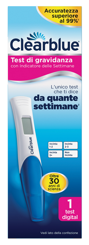 TEST DI GRAVIDANZA CLEARBLUE CON INDICATORE DELLE SETTIMANE 1 PEZZO - Pharmaleader