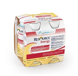 RESOURCE ENERGY VANIGLIA 4 BOTTIGLIE 200 ML NUOVO PACKAGING - Pharmaleader