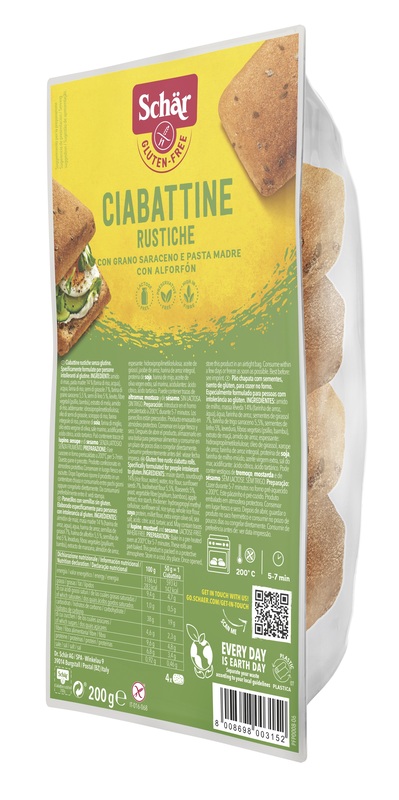 SCHAR CIABATTINE RUSTICHE SENZA LATTOSIO 200 G - Pharmaleader