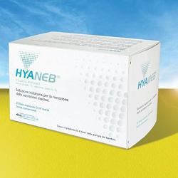 SOLUZIONE IPERTONICA DA NEBULIZZARE HYANEB SODIO CLORURO 7%  ACIDO IALURONICO 0,1% 30 FIALE 5 ML - Pharmaleader