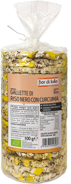 FIOR DI LOTO GALLETTE DI RISO NERO CON CURCUMA - Pharmaleader