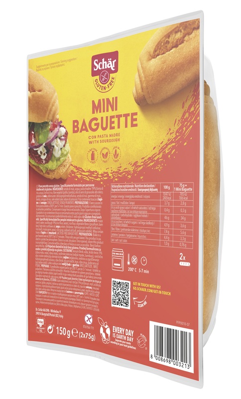 SCHAR MINI BAGUETTE SENZA LATTOSIO 2 X 75 G - Pharmaleader