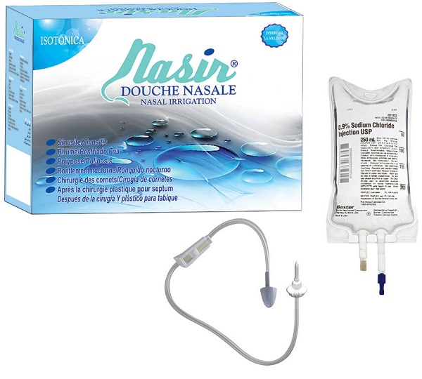 NASIR DOCCIA NASALE CON SOLUZIONE FISIOLOGICA ISOTONICA 6 SACCHE 500 ML + 1 BLISTER - Pharmaleader