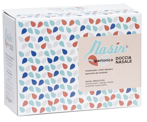 DOCCIA NASALE NARIS CON SOLUZIONE FISIOLOGICA IPERTONICA 8 SACCHE 250 ML + 1 BLISTER - Pharmaleader