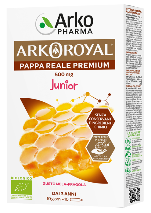 ARKOROYAL PAPPA REALE BIOLOGICA 500 MG 10 UNICA DOSE - Pharmaleader