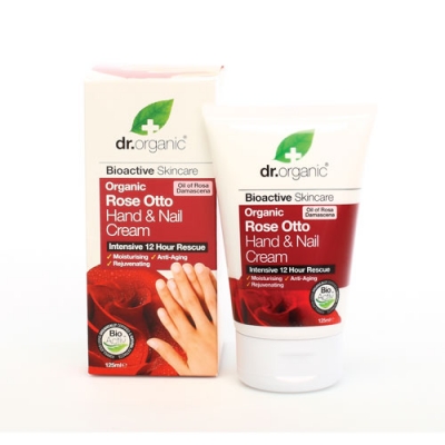 DR ORGANIC ROSE OTTO ROSA HAND NAIL CREAM CREMA MANI 125 ML - Pharmaleader