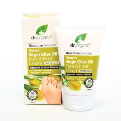 DR ORGANIC VIRGIN OLIVE OIL OLIO DI OLIVA FOOT HEEL CREAM CREMA PIEDI 125 ML - Pharmaleader