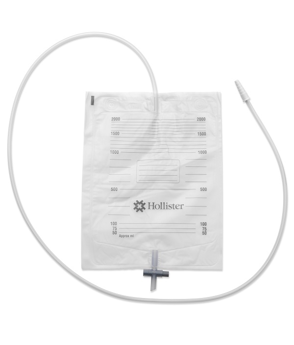 SACCA URINA DA LETTO HOLLISTER CON ANTIREFLUSSO E RUBINETTO DI SCARICO TUBO 130 CM 30 PEZZI - Pharmaleader