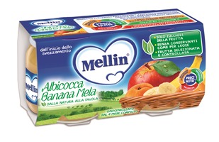 MELLIN OMOGENEIZZATO ALBICOCCA BANANA MELA 100 G 2 PEZZI - Pharmaleader
