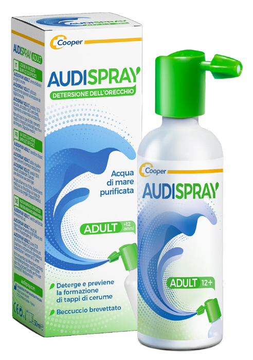 AUDISPRAY ADULT SOLUZIONE DI ACQUA DI MARE IPERTONICA SPRAY SENZA GAS DETERSIONE ORECCHIO 50 ML - Pharmaleader