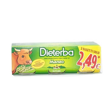 DIETERBA OMOGENEIZZATO MANZO 3 PEZZI 80 G - Pharmaleader