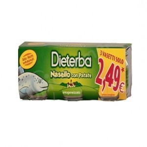 DIETERBA OMOGENEIZZATO NASELLO 3 PEZZI 80 G - Pharmaleader
