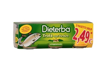 DIETERBA OMOGENEIZZATO TROTA 3 PEZZI 80 G - Pharmaleader