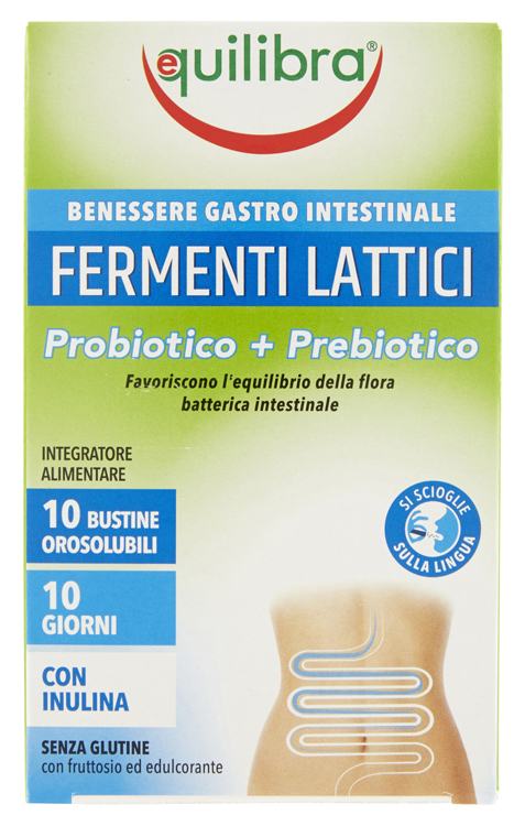 FERMENTI LATTICI PROBIOTICO + PREBIOTICO 10 BUSTINE OROSOLUBILI - Pharmaleader