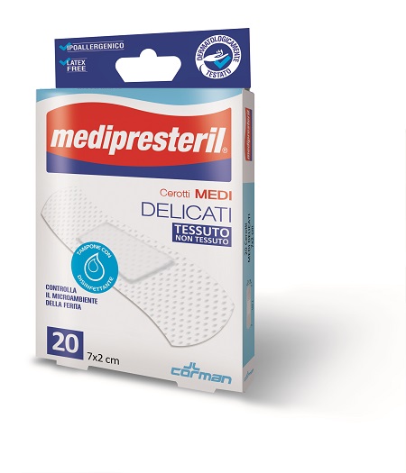 CEROTTO MEDIO MEDIPRESTERIL DELICATO TNT 7X2CM 20 PEZZI - Pharmaleader