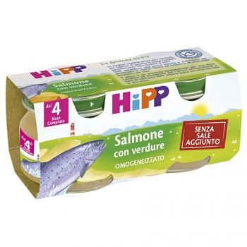 HIPP OMOGENEIZZATO SALMONE CON VERDURE 2X80 G - Pharmaleader