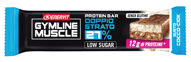 ENERVIT GYMLINE MUSCLE PROTEIN BAR 27% DOPPIO STRATO COCCO-CIOK 1 PEZZO - Pharmaleader
