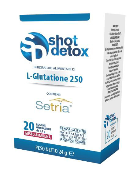 SHOT DETOX L-GLUTATIONE 250 20 STICK DA 1,2 G - Pharmaleader