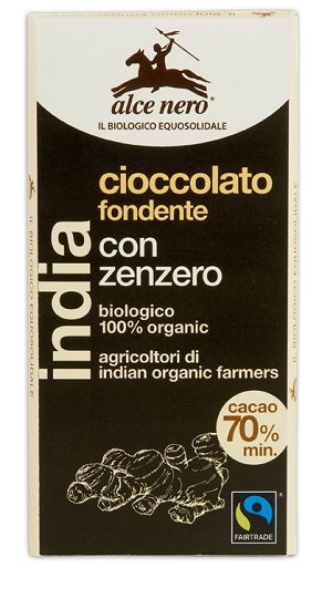 TAVOLETTA DI CIOCCOLATO FONDENTE BIO CON ZENZERO DELL'ECUADOR FAIRTRADE 50 G - Pharmaleader