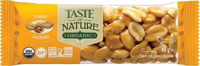 TASTE OF NATURE BARRETTA ALLE ARACHIDI BIO VEGAN AD ALTO CONTENUTO DI FIBRE 40 G - Pharmaleader