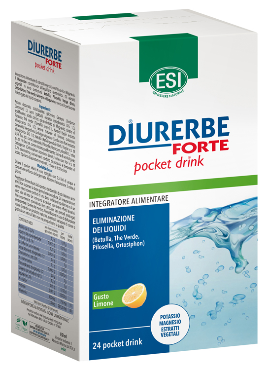 ESI DIURERBE FORTE POCKET DRINK LIMONE 24 X 20 ML - Pharmaleader