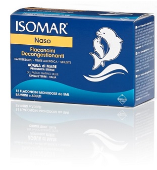 ISOMAR SOLUZIONE IPERTONICA ACQUA MARE 18 FLACONCINI MONODOSE 5 ML - Pharmaleader