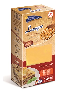 PIACERI MEDITERRANEI PASTA FARINA MAIS LASAGNE 250 G - Pharmaleader