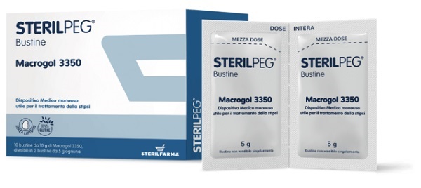 STERILPEG MACROGOL 3350 10 BUSTINE BIPARTITE 10 G - Pharmaleader