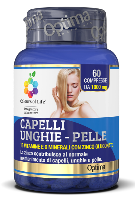 COLOURS OF LIFE CAPELLI UNGHIE PELLE 60 COMPRESSE 1000 MG - Pharmaleader