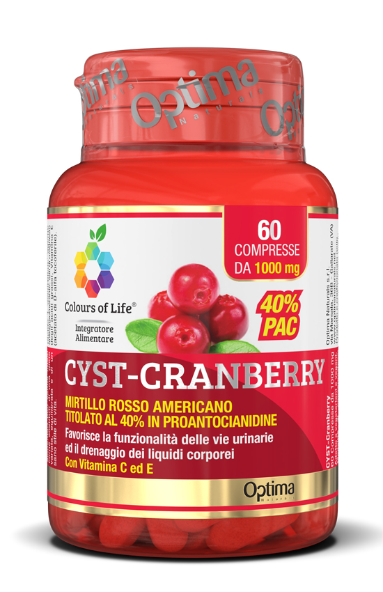 COLOURS OF LIFE CYST-CRANBERRY CON VITAMINA C E 60 COMPRESSE 1000 MG - Pharmaleader