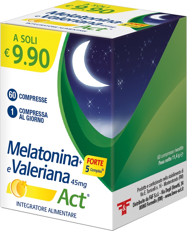 MELATONINA+FORTE 5 COMPLEX E VALERIANA ACT 60 COMPRESSE - Pharmaleader