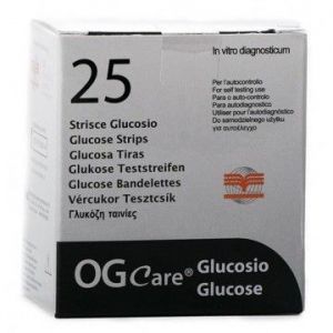 STRISCE MISURAZIONE GLICEMIA OGCARE 25 PEZZI - Pharmaleader