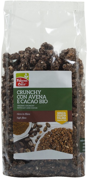 FSC CRUNCHY CON AVENA E CACAO BIO AD ALTO CONTENUTO DI FIBRE CON OLIO DI GIRASOLE SENZA OLIO DI PALMA 375 G - Pharmaleader