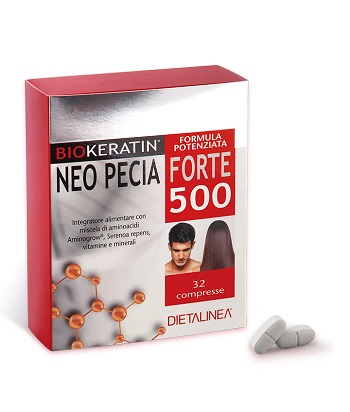 DIETALINEA BIOKERATIN NEO PECIA FORTE 500 32 COMPRESSE 4 BLISTER IN ASTUCCIO 48 G - Pharmaleader